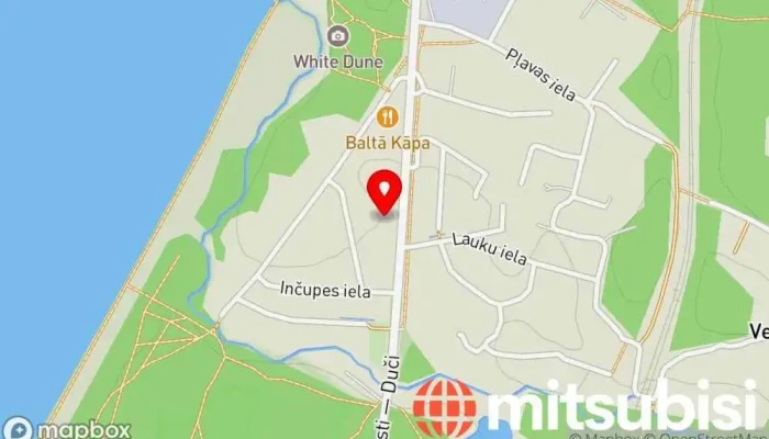 karte no A 1 A Serviss Automašīnu remonts un apkope iekš Saulkrasti