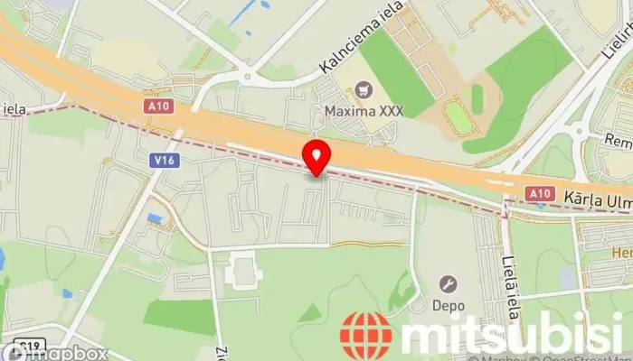 karte no Auto 100 Latvia ĀKF Vairumtirgotājs iekš Mārupe