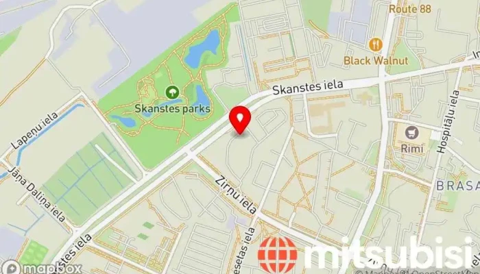 karte no Baltie Lietotu automašīnu tirgotājs iekš Rīga