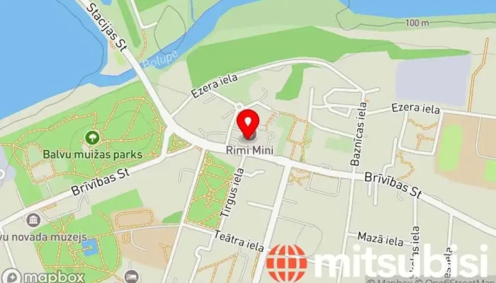 karte no Balvu autoosta Tirdzniecības centrs iekš Balvi