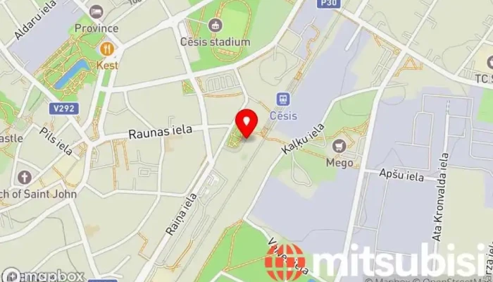 Cesu Autoosta Un Dzelzcela Stacija Karte - Cēsis