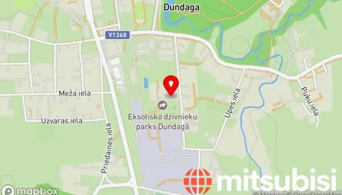 karte no Eksotisko dzīvnieku parks Zooloģiskais dārzs iekš Dundaga