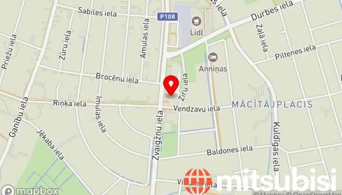 karte no Favorit West SIA, Autosalons Uzņēmuma birojs iekš Ventspils
