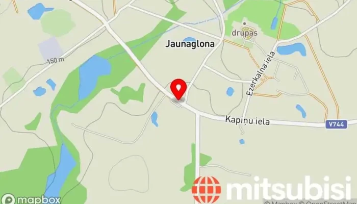 karte no Jaunaglona Autobusa pietura iekš Jaunaglona