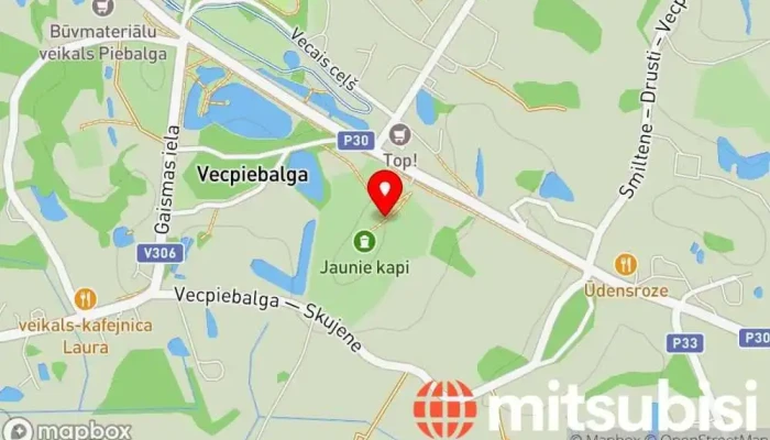 karte no Jaunié Kapi Kapsēta iekš Vecpiebalga