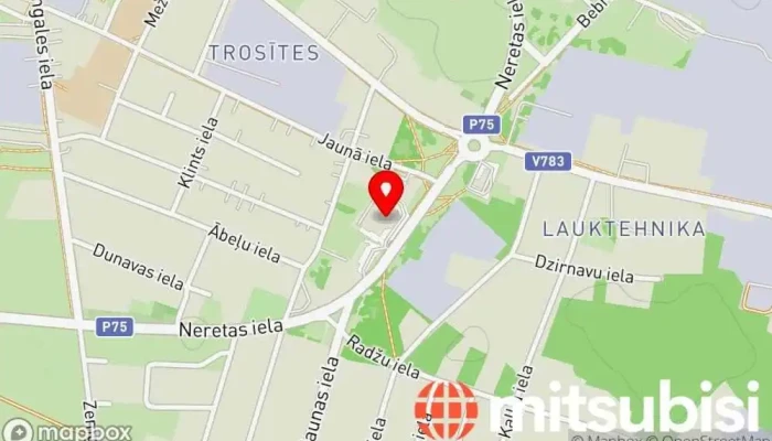 karte no Jekabpils Autocentrs, SIA Automašīnu remonts un apkope, Automašīnu izplatītājs iekš Jēkabpils
