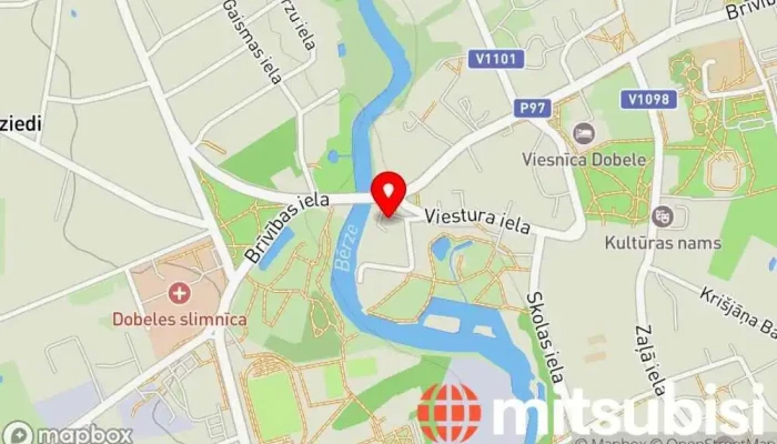 karte no Jēkabsonu autodaļu veikals Autodaļu veikals, Automašīnu piederumu veikals iekš Dobele