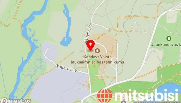 karte no Kandavas Lauksaimniecības tehnikums Izglītības iestāde iekš Kandava