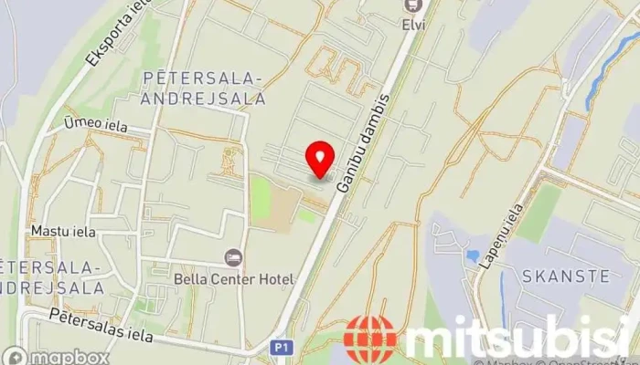 karte no Kawasaki Moto veikals Motociklu veikals iekš Rīga