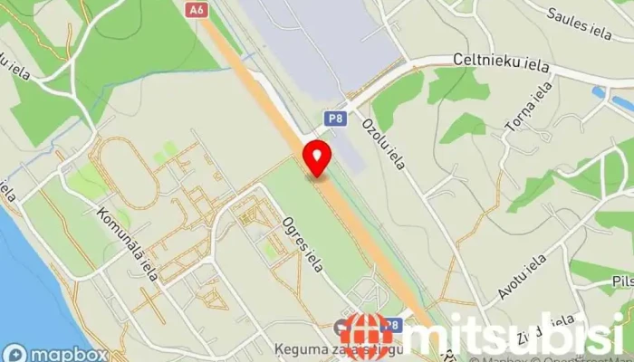 karte no Ķegums Autobusa pietura iekš Ķegums