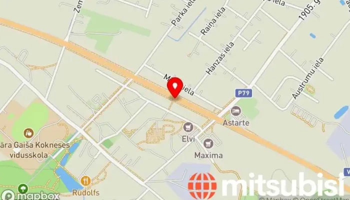 karte no Koknese Autobusa pietura iekš Koknese