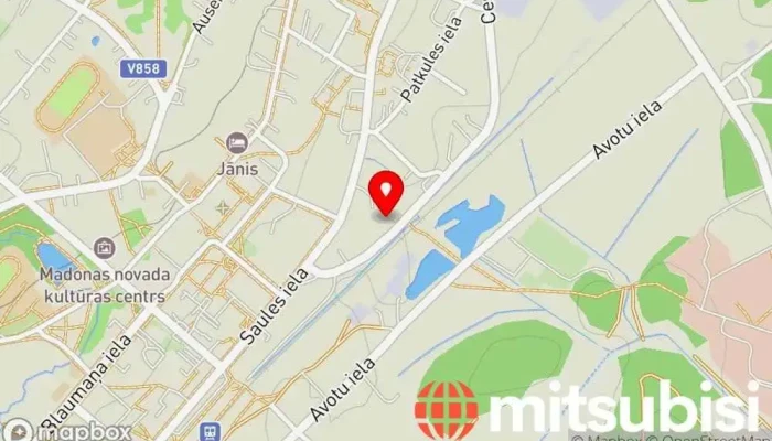 karte no Latvijas autoceļu uzturētājs , AS, Madonas ceļu rajons, Saimniecisko darbu iecirknis  iekš Madona