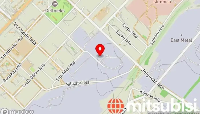karte no Motociklu tehniskais centrs, SIA Motociklu labošana, Motociklu novietne iekš Daugavpils