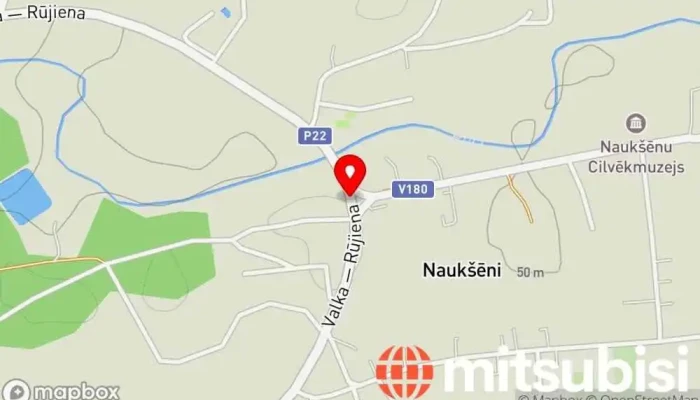 karte no Naukšēni Autobusa pietura iekš Naukšēni