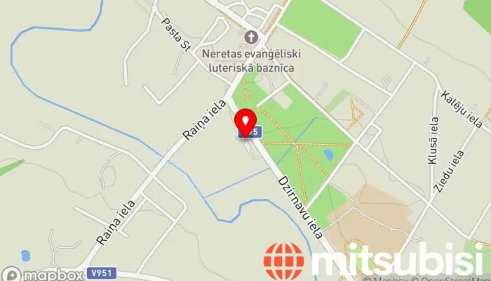 karte no Nereta Autobusa pietura iekš Nereta