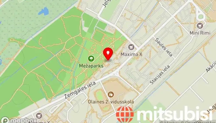 karte no Olaines Mežaparks Parks iekš Olaine