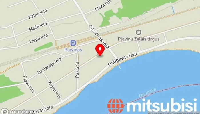 karte no Pļaviņas Dzelzceļa pietura iekš Pļaviņas