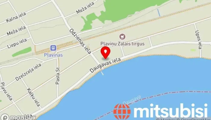 karte no Pļaviņu tūrisma informācijas punkts Tūrisma informācijas centrs iekš Pļaviņas