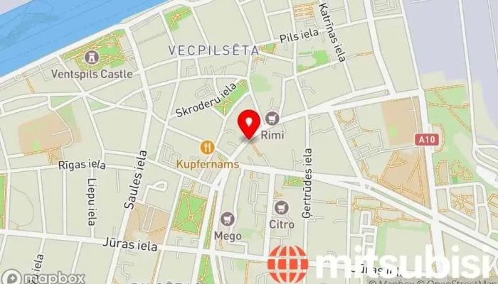 karte no RD Electronics Elektronikas preču veikals iekš Ventspils