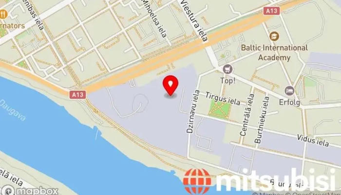 karte no RENS Auto Auto tirgus iekš Daugavpils