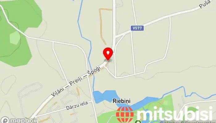 karte no Riebiņi Autobusa pietura iekš Riebiņi