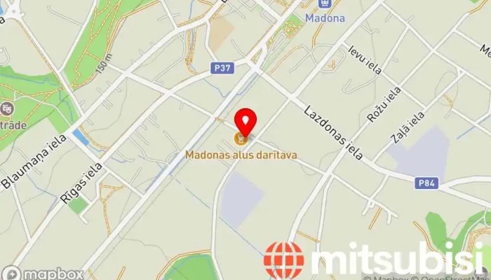 karte no RR Motors, SIA Motociklu veikals, Kvadraciklu izplatītājs iekš Madona