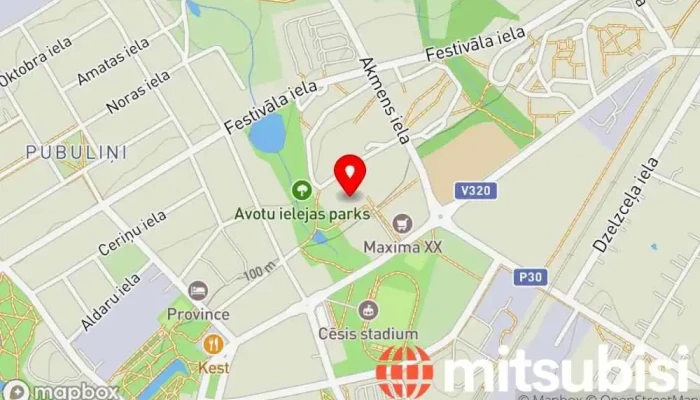 karte no Sinhro-C SIA, Mercasol pretrūsas apstrādes centrs Automašīnu serviss iekš Cēsis