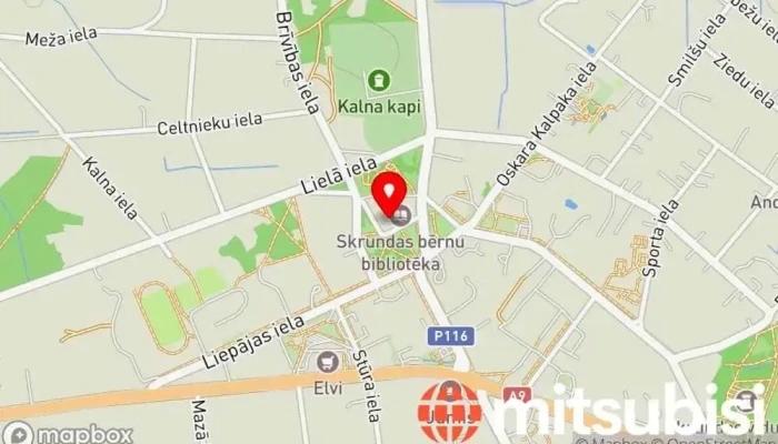 karte no Skrundas multifunkcionālais jaunatnes iniciatīvu centrs Izglītības centrs iekš Skrunda