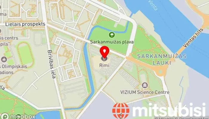 karte no TC Tobago Tirdzniecības centrs iekš Ventspils