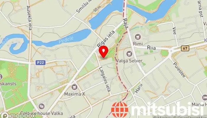 karte no Valkas-Valgas sadraudzības centra Tūrisma objekts iekš Valka