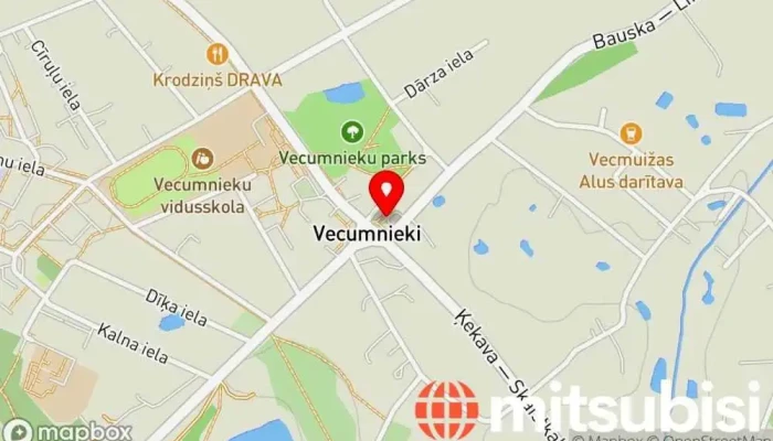 karte no Vecumnieki Autobusa pietura iekš Vecumnieki