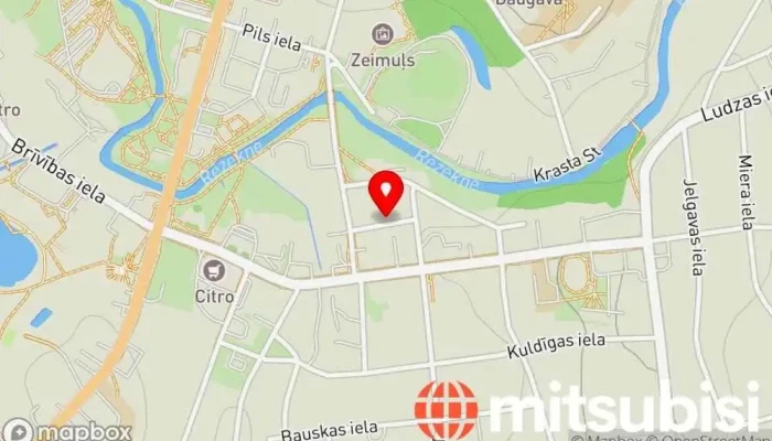 karte no VeloMoto Velosipēdu veikals, Motociklu detaļu veikals iekš Rēzekne