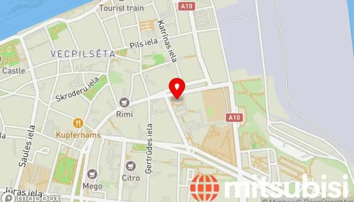 karte no Ventspils Autoosta Autobusa pietura iekš Ventspils