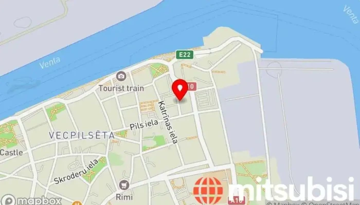 karte no Ventspils labiekārtošanas kombināts, PSIA Uzņēmuma birojs iekš Ventspils