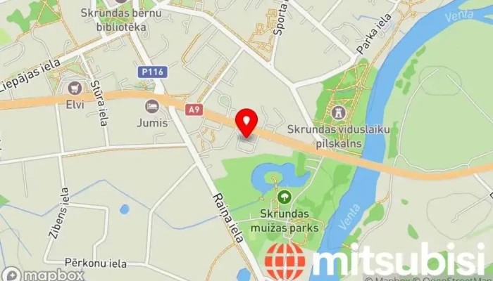 karte no Virši Skrunda, DUS Degvielas uzpildes stacija iekš Skrunda